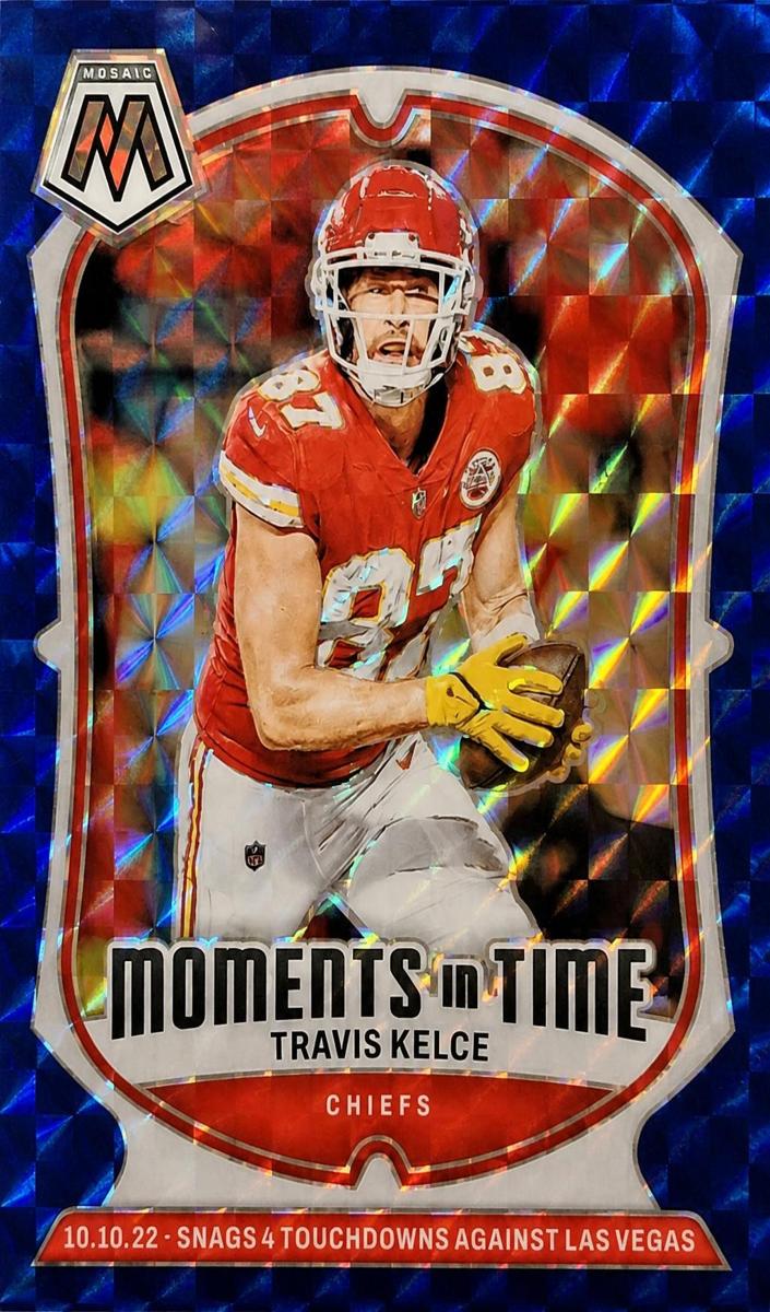 2024 Panini Mosaic Football Blue Travis Kelce #12