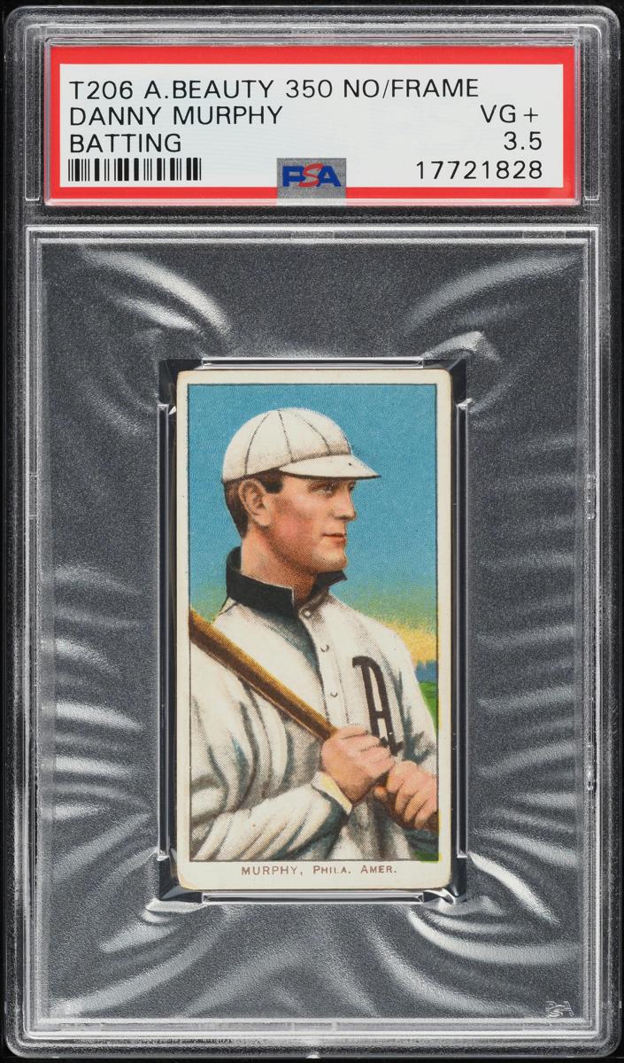 1909-11 T206 Baseball No Frame Back - Batting Danny Murphy #NNO PSA 3.5