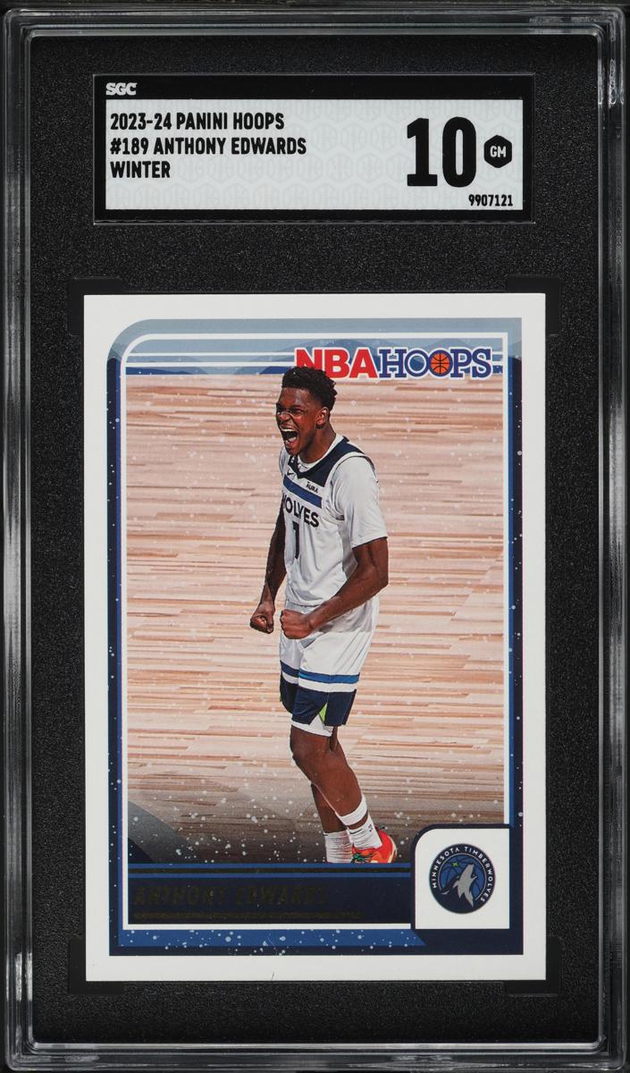 2023 Panini Hoops Basketball Winter Anthony Edwards #189 SGC 9.5