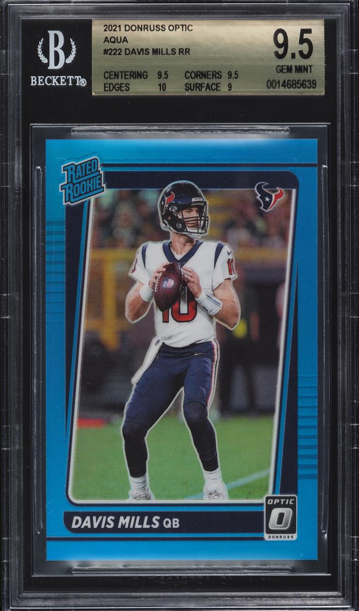 2021 Donruss Optic Football Aqua Davis Mills #222