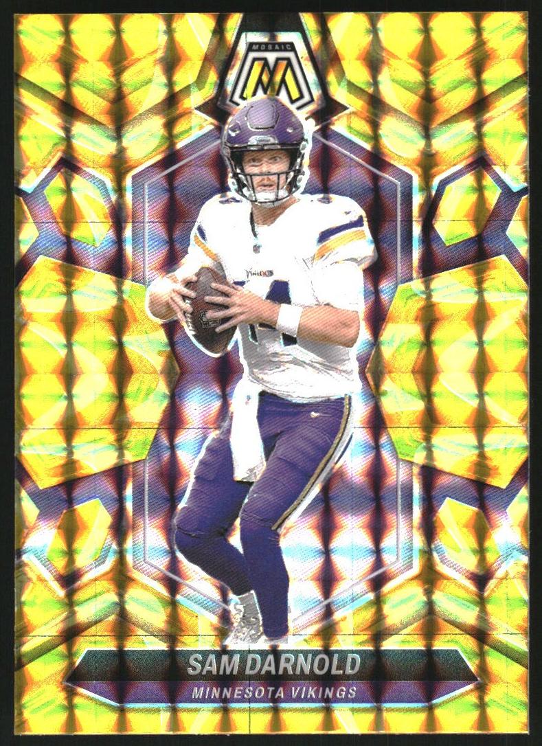 2024 Panini Mosaic Football Reactive Yellow Sam Darnold #141 PSA 9