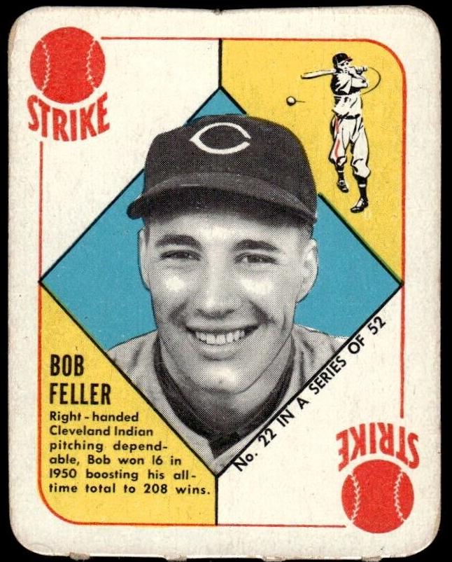 1951 Topps Red Backs Baseball Bob Feller #22 PSA 4.5