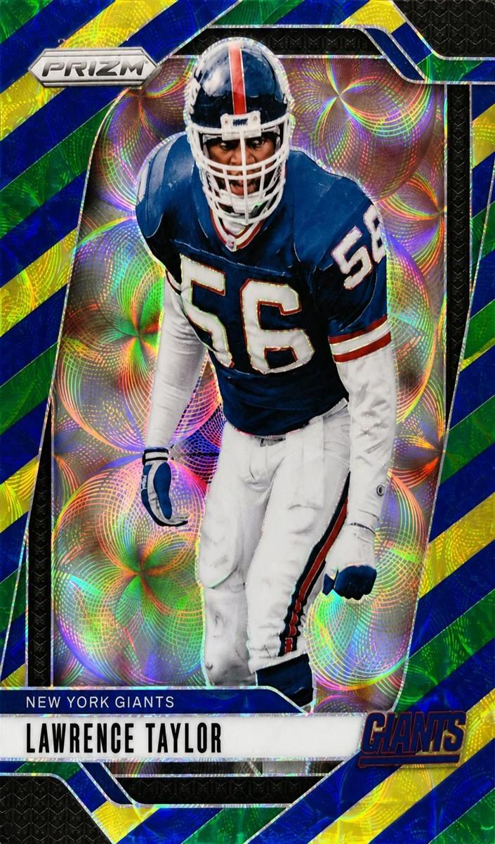 2024 Panini Prizm Football Choice Blue Yellow and Green Lawrence Taylor #219 PSA 9