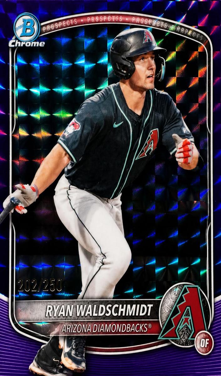 2025 Bowman Draft Chrome Baseball Purple Geometric Refractor Ryan Waldschmidt #BDC-41