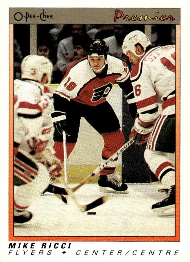 1990 O-Pee-Chee Premier Hockey Mike Ricci #96 PSA 9
