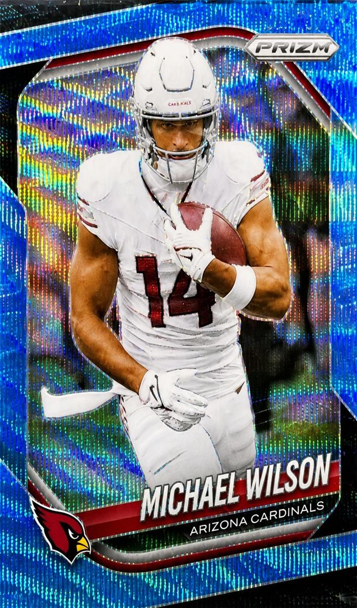 2025 Panini Prizm Football Blue Wave Michael Wilson #145