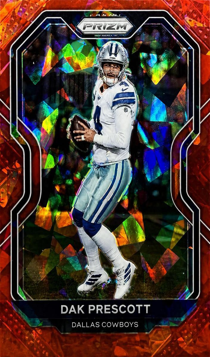 2020 Panini Prizm Football Red Ice Prizm Dak Prescott #150