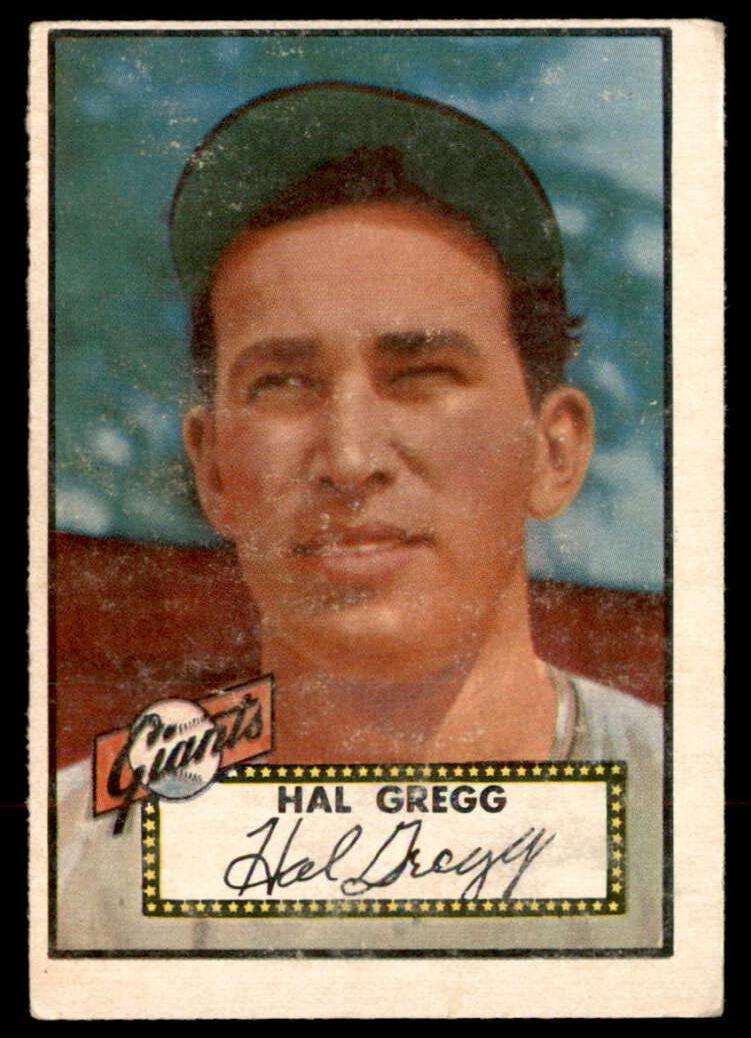 1952 Topps Baseball Harold Gregg #318 PSA 6