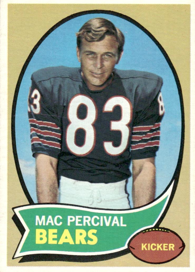 1970 Topps Football Mac Percival #256 PSA 9