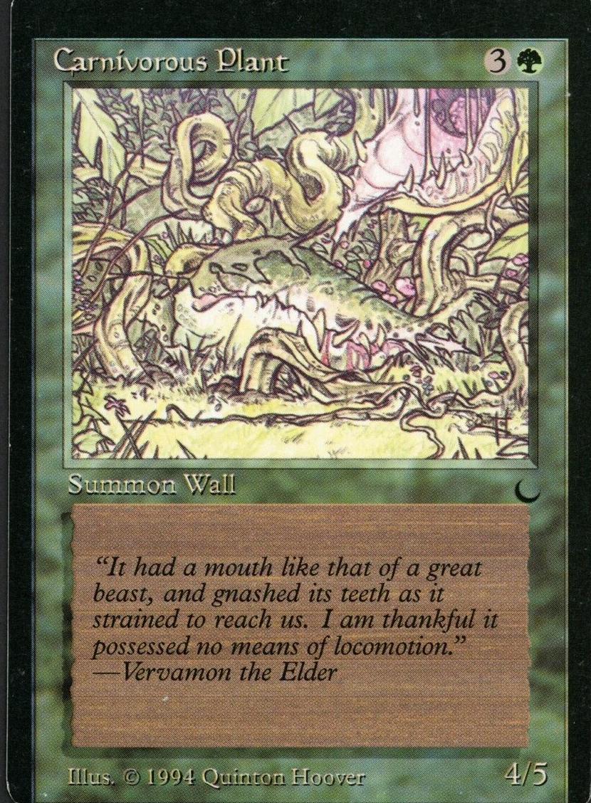 1994 Magic The Gathering The Dark Carnivorous Plant #NNO CGC 9