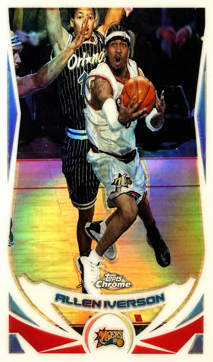 2005 Topps Chrome Basketball Refractor Allen Iverson #1 PSA 9