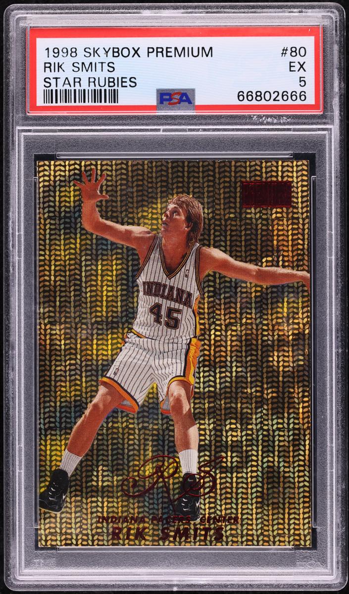 1998 Skybox Premium Basketball Star Rubies Rik Smits #80