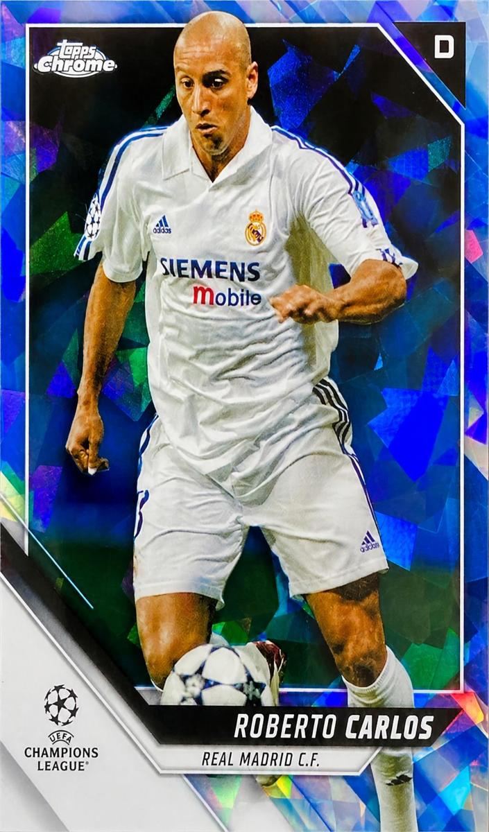 2021 Topps Chrome Sapphire UEFA Champions League Soccer Roberto Carlos #L-1 PSA 10