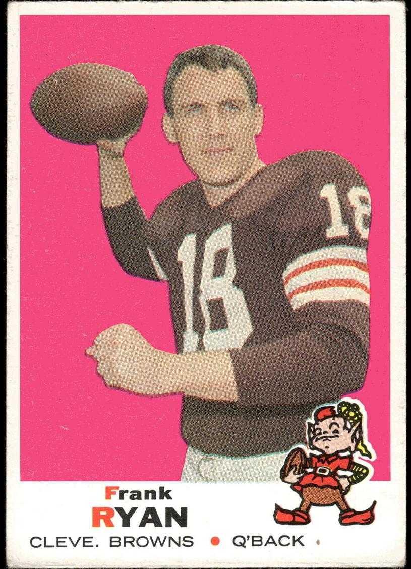 1969 Topps Football Frank Ryan #140 PSA 8