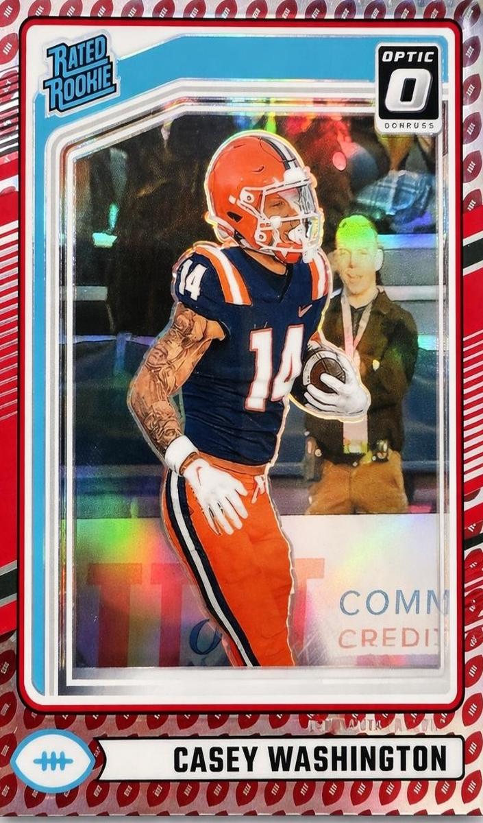 2024 Panini Donruss Football Football Emoji Casey Washington #392