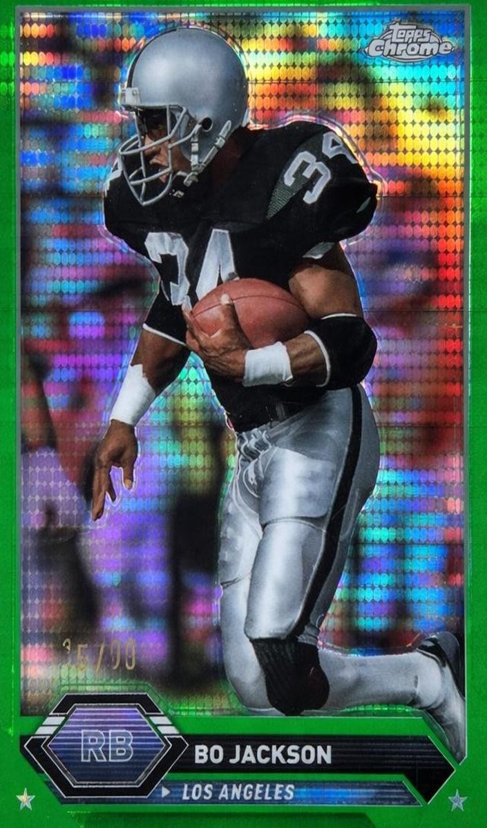 2023 Topps Composite Football Green Refractor Bo Jackson #30 PSA 9