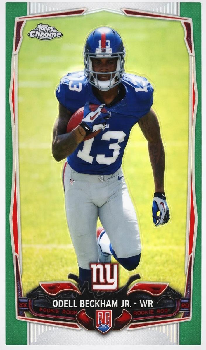 2014 Topps Chrome Football Green Refractor Odell Beckham Jr. #117 PSA 9