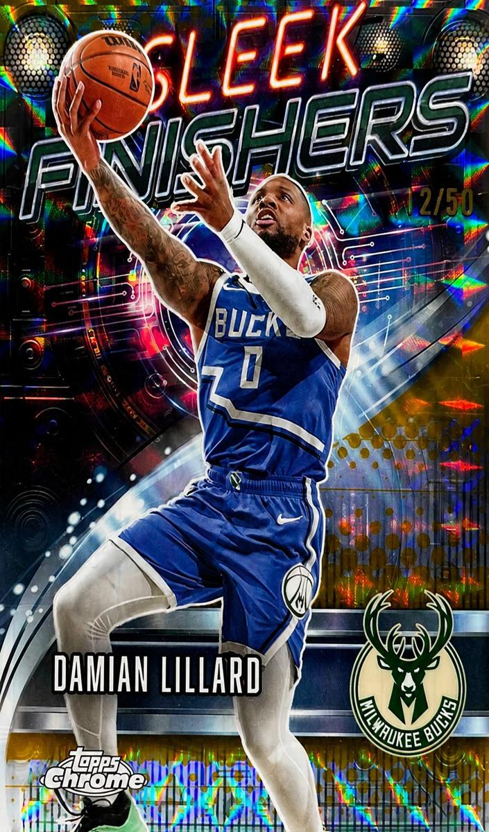 2025 Topps Chrome Basketball Geometric Gold Refractor Damian Lillard #SF-9