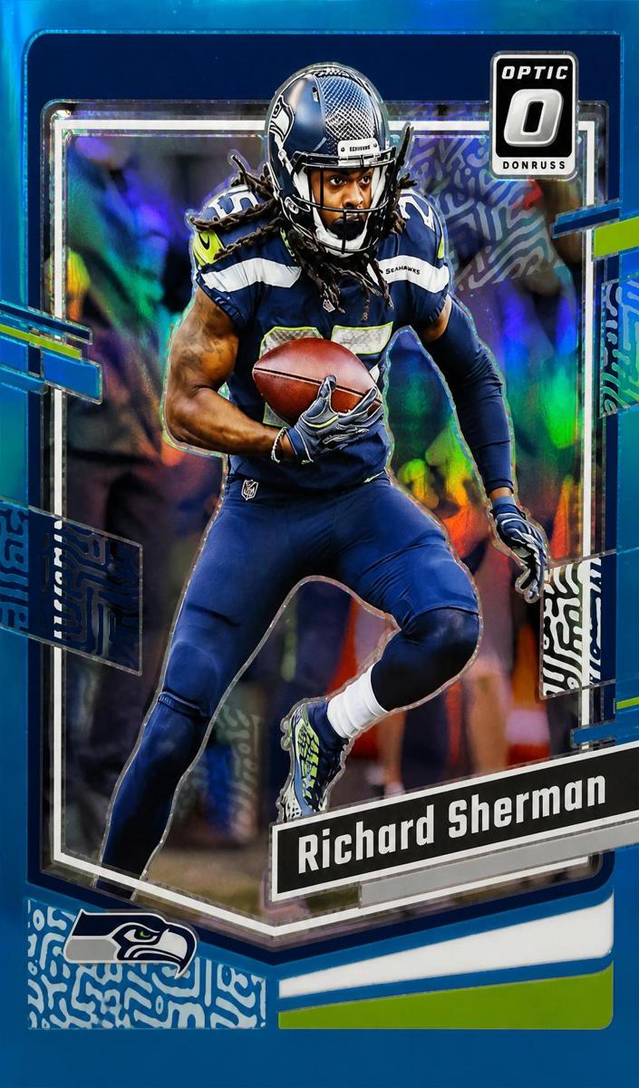 2023 Donruss Optic Football Aqua Richard Sherman #179 PSA 9