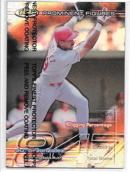 1999 Topps Finest Baseball Juan Gonzalez #PF13 PSA 10