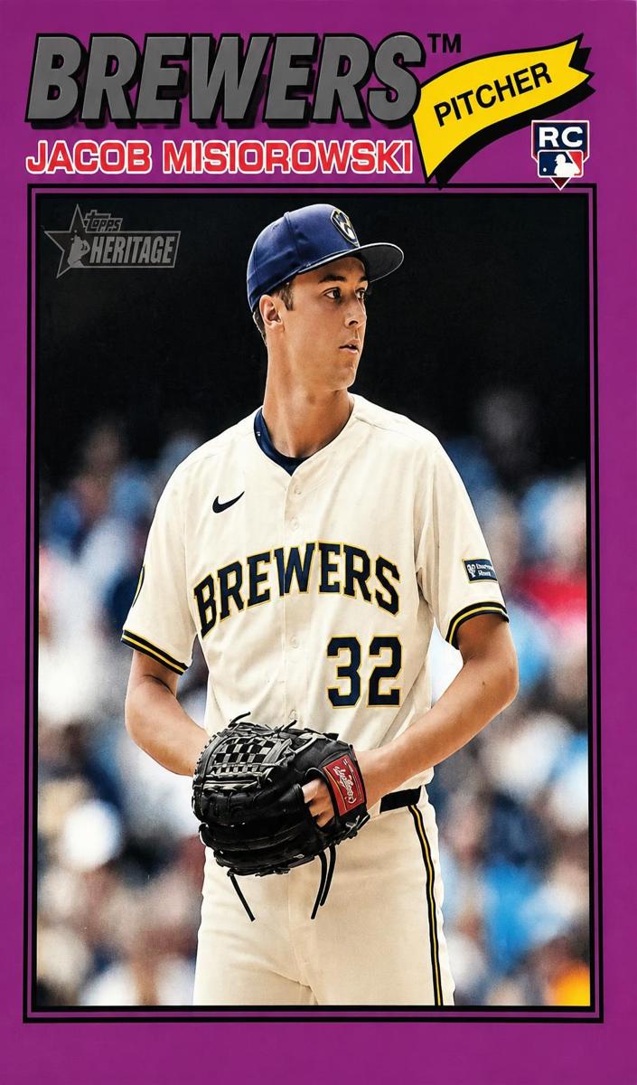 2026 Topps Heritage Baseball Light Purple Bordered Jacob Misiorowski #144