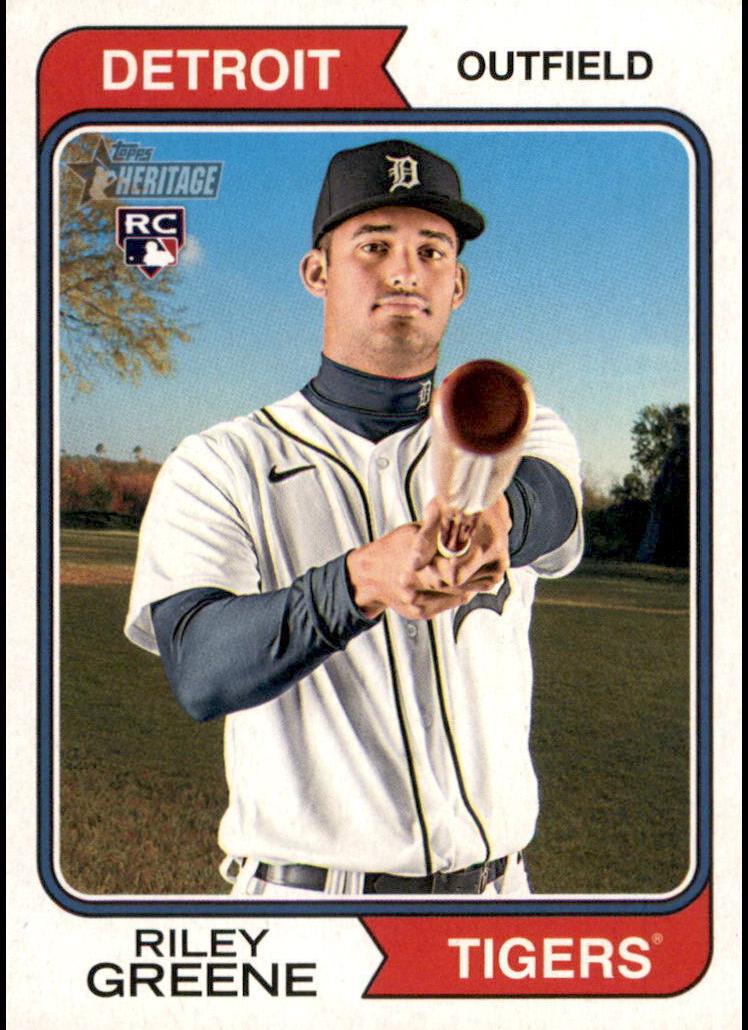 2023 Topps Heritage Baseball Riley Greene #48