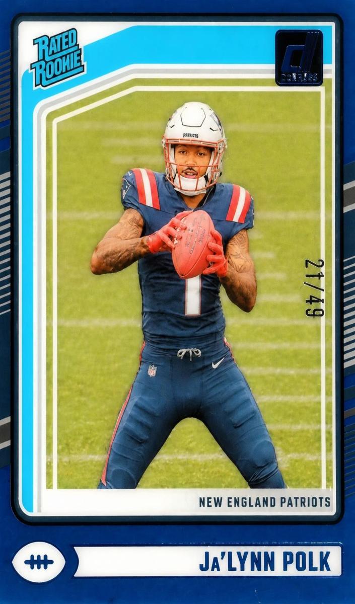 2024 Panini Clearly Donruss Football Blue Ja'Lynn Polk #69