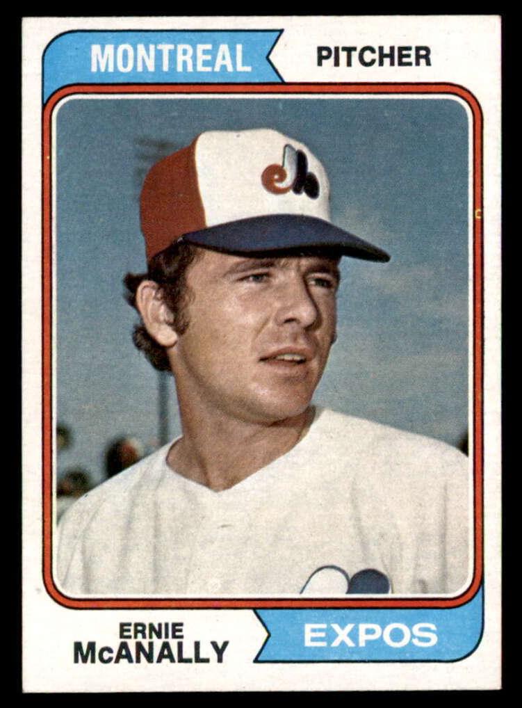 1974 Topps Baseball Ernie McAnally #322 PSA 8