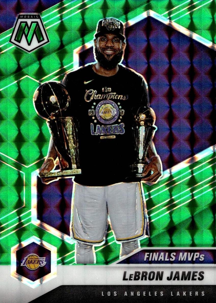 2020 Panini Mosaic Basketball Green Mosaic LeBron James #297 PSA 10