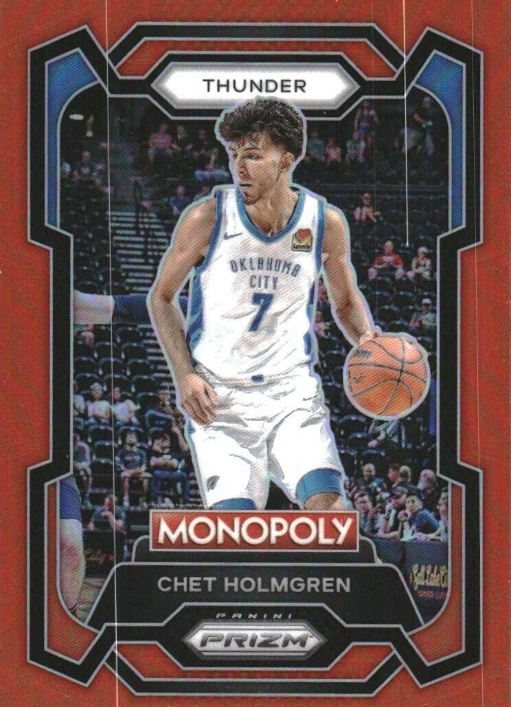 2023 Panini Prizm Monopoly Basketball Orange Chet Holmgren #62 PSA 9