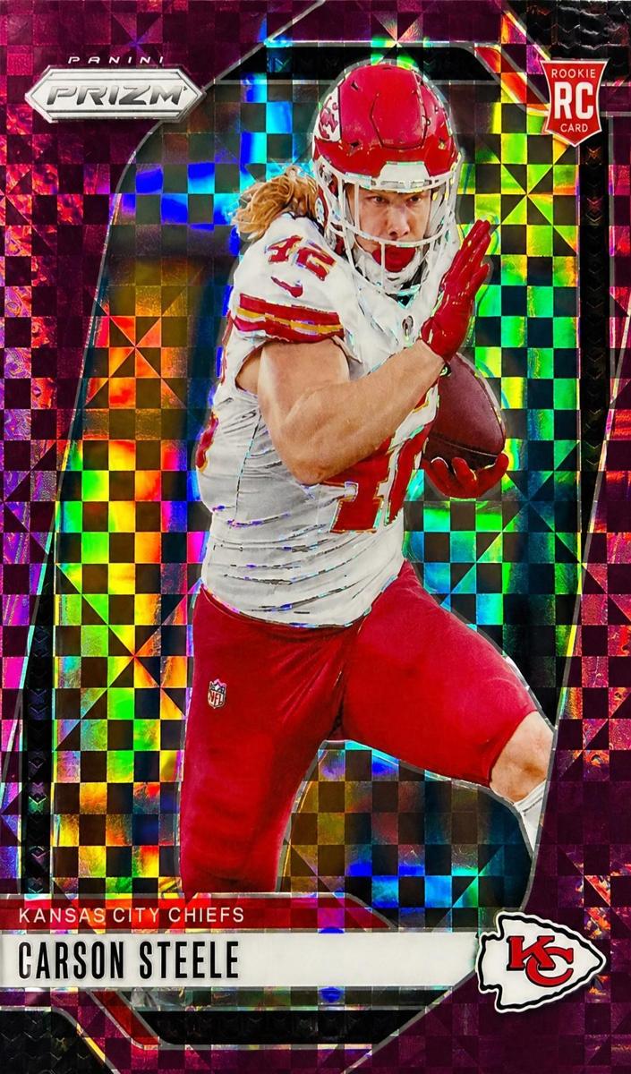 2024 Panini Prizm Football Purple Power Carson Steele #377 PSA 10