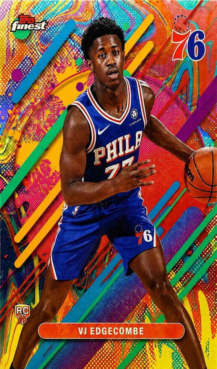 2025 Topps Finest Basketball Oil Spill VJ Edgecombe #203