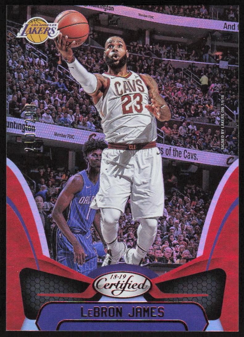 2018 Panini Certified Basketball Mirror Red Lebron James #66 PSA 9