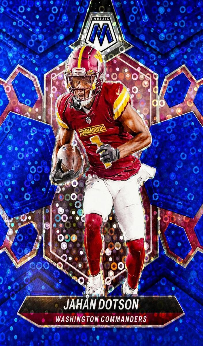2024 Panini Mosaic Football No Huddle Blue Jahan Dotson #221