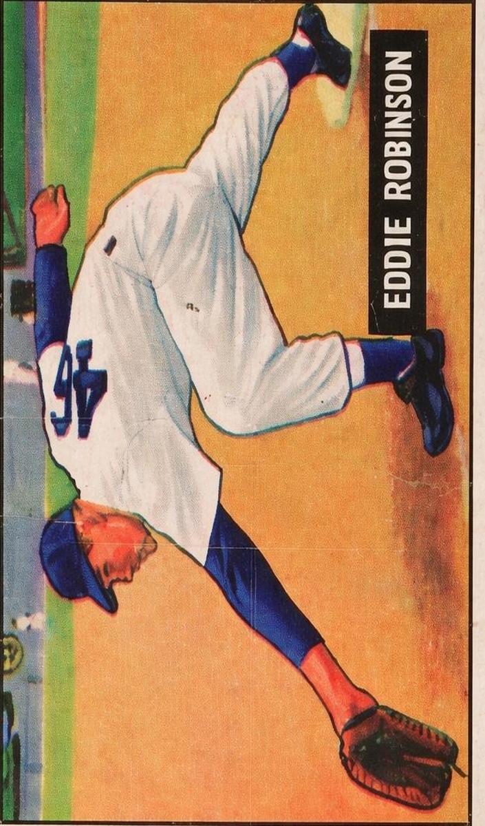 1951 Bowman Baseball Eddie Robinson #88 PSA 8