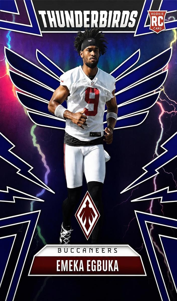 2025 Panini Phoenix Football Blue Emeka Egbuka #47