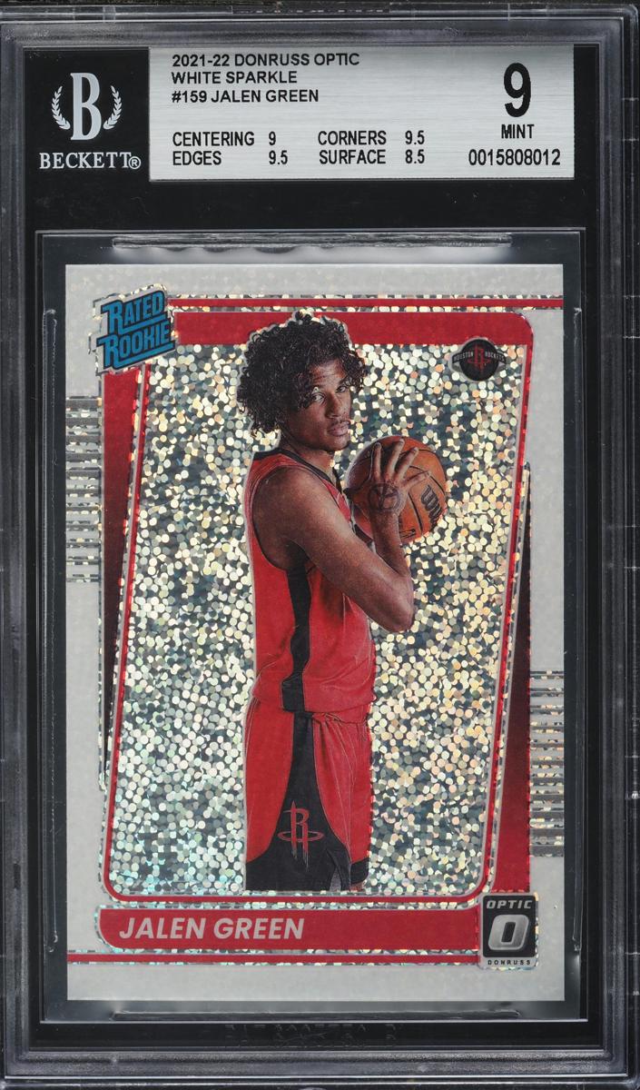 2021 Donruss Optic Basketball White Sparkle Jalen Green #159 PSA 8