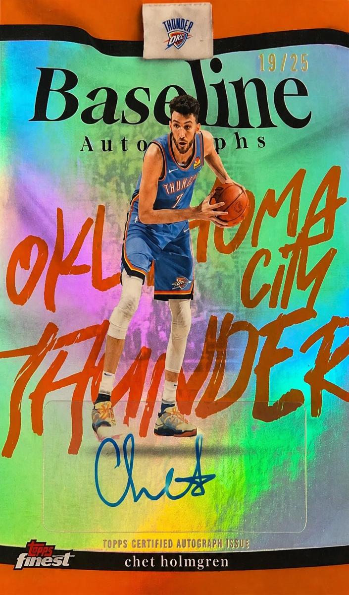 2025 Topps Finest Basketball Orange Refractor Chet Holmgren #BA-CH
