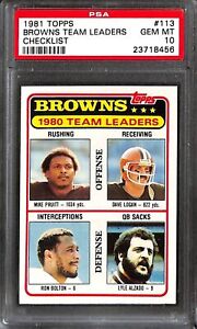 1981 Topps Football Cleveland Browns #113 PSA 7.5