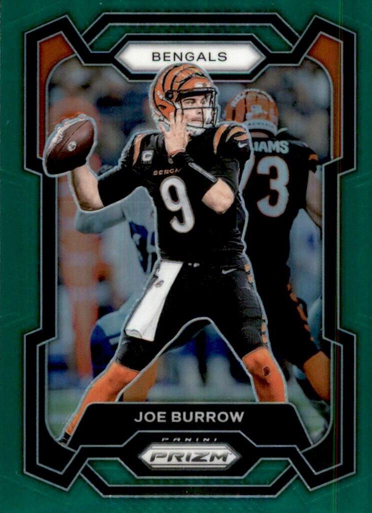 2023 Panini Prizm Football Green Joe Burrow #57 PSA 10