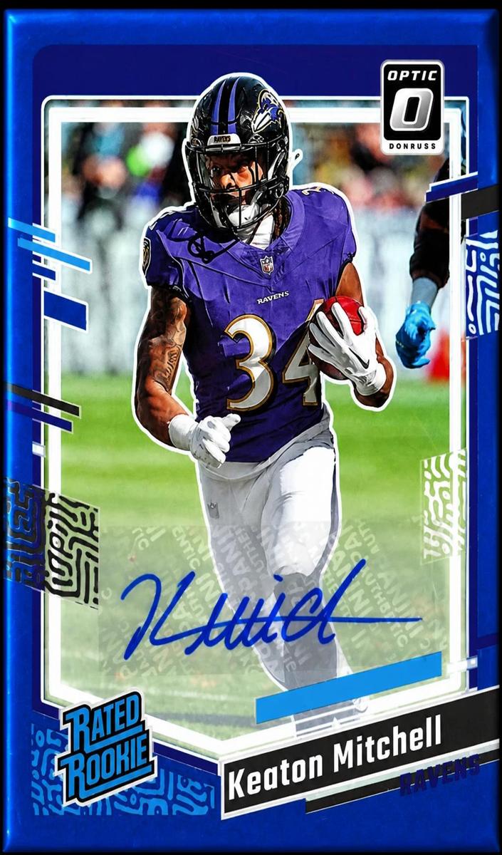 2023 Donruss Optic Football Blue Keaton Mitchell #207
