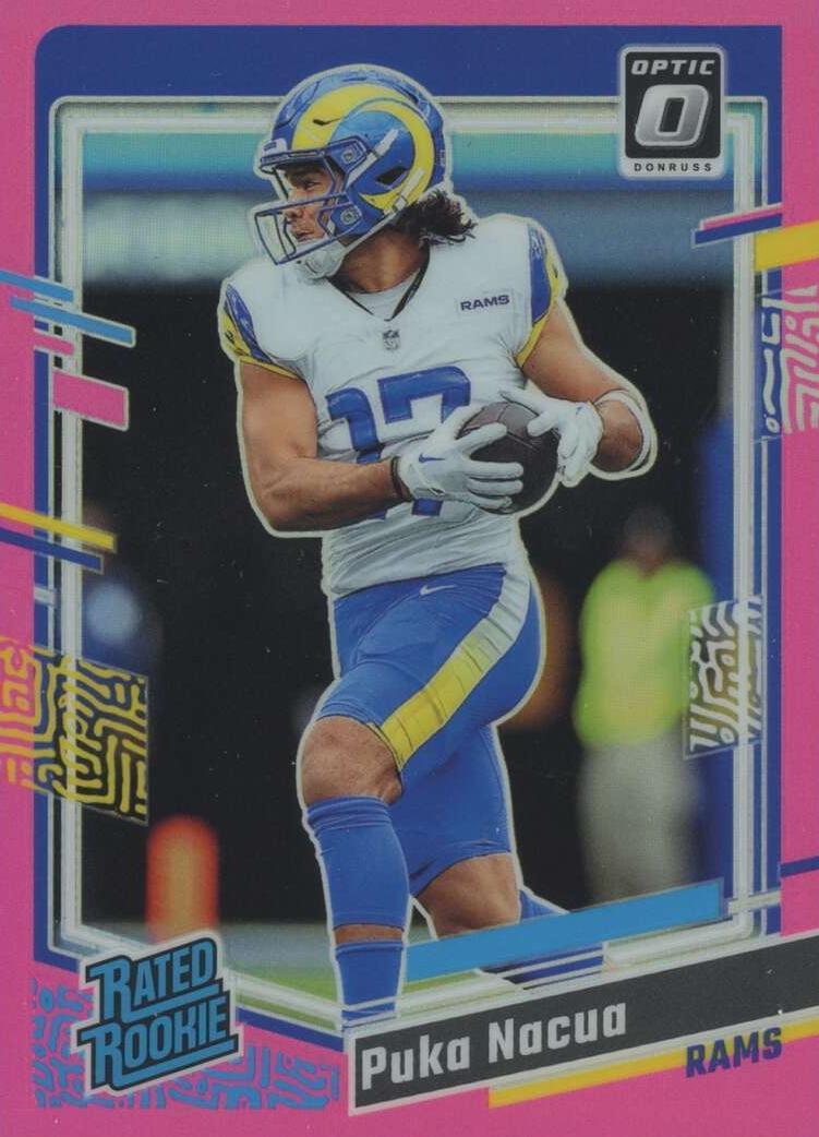 2023 Donruss Optic Football Pink Puka Nacua #238 PSA 10