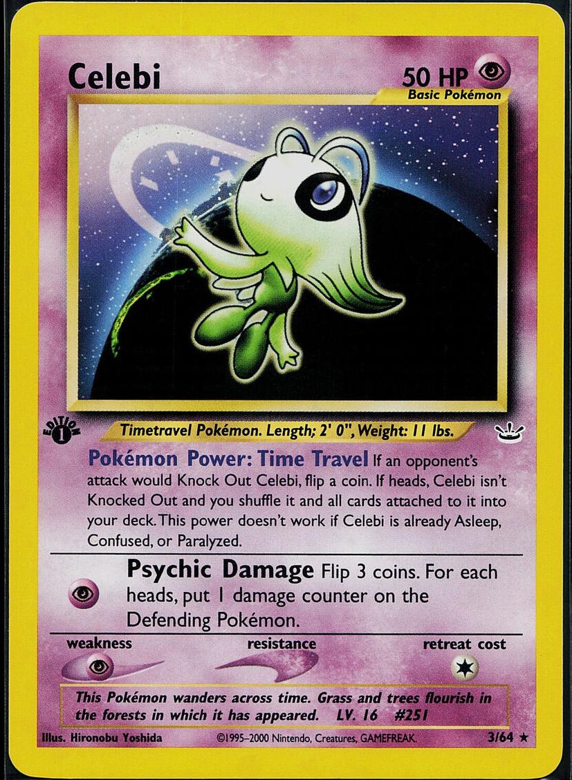 2001 Pokemon Neo Revelation 1st Edition Celebi #3 PSA 9