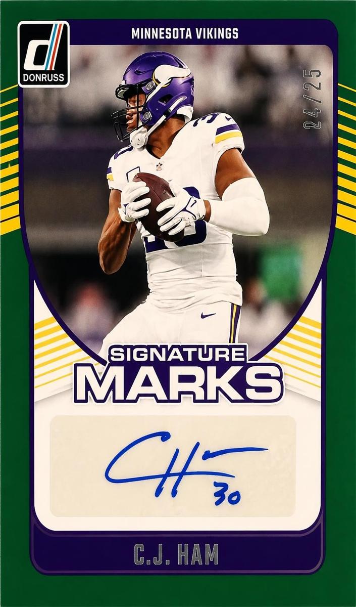 2024 Panini Donruss Football Green C.J. Ham #SMA-CHA