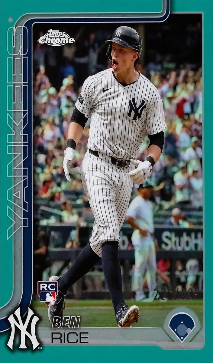 2025 Topps Chrome Baseball Aqua Refractor Ben Rice #139