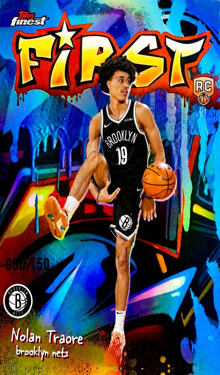 2025 Topps Finest Basketball Sky Blue Refractor Nolan Traore #F-19