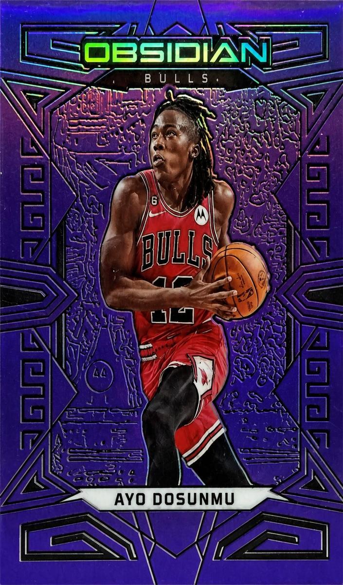 2022 Panini Obsidian Basketball Electric Etch Purple Flood Ayo Dosunmu #106