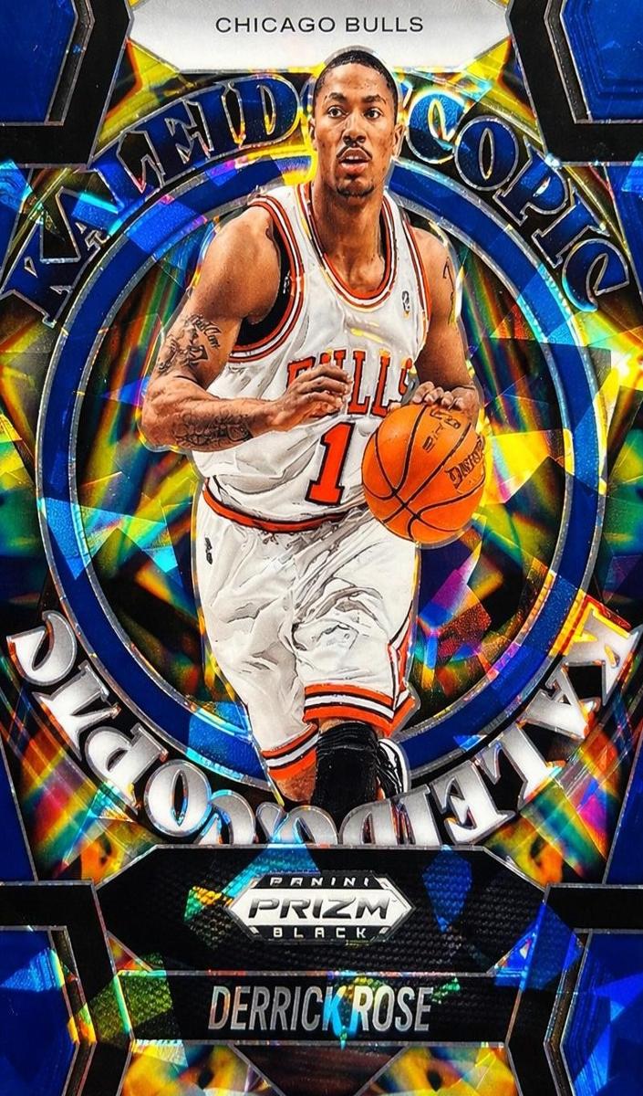 2024 Panini Prizm Black Basketball Blue Ice Derrick Rose #30