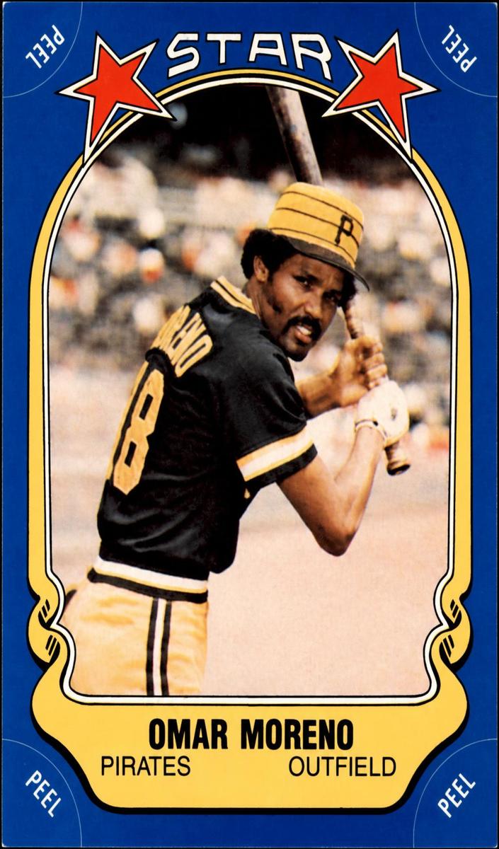 1981 Fleer Star Stickers Baseball Omar Moreno #100