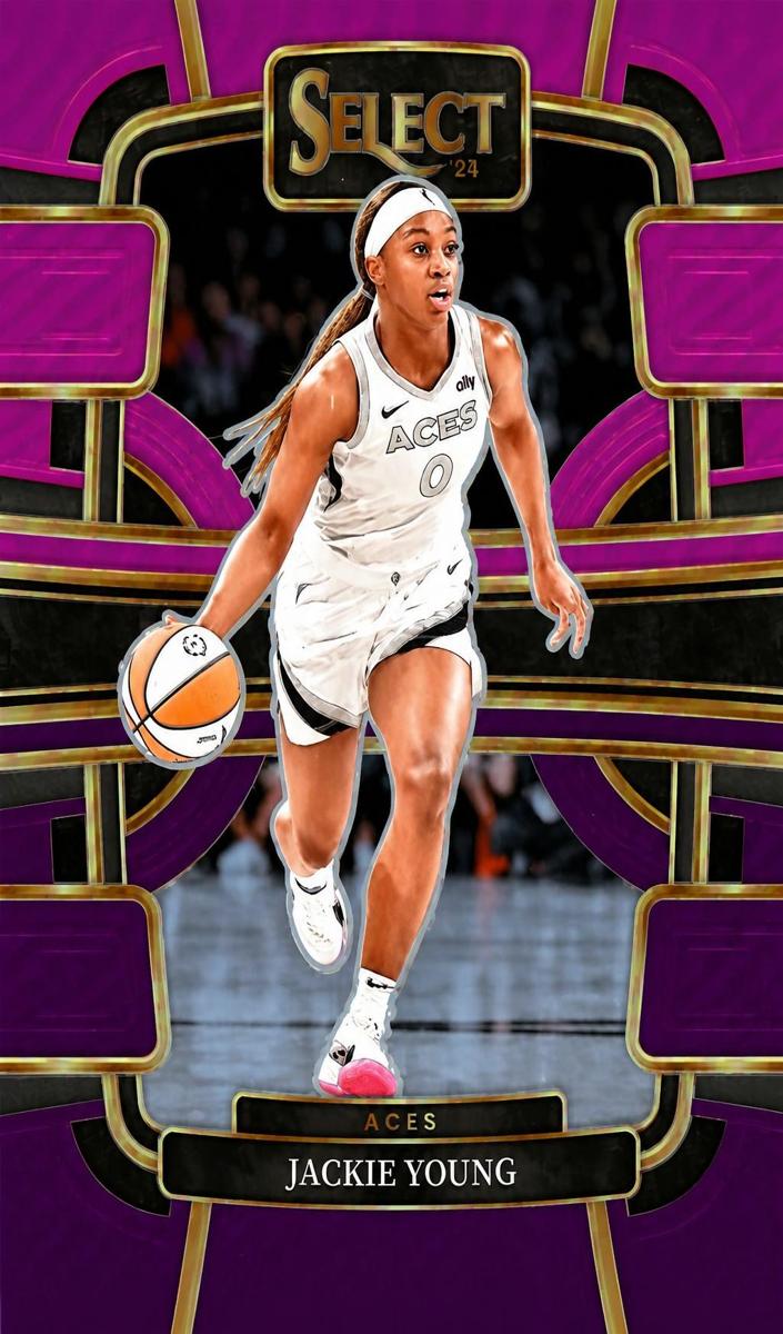 2024 Panini Select WNBA Basketball Pink and Purple Jackie Young #38